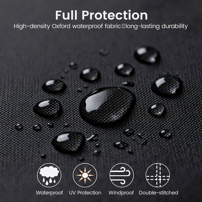 Exercise Bike Cover, Upright Indoor Cycling Protective Cover, Oxford Waterproof Fabric, Windproof, Dustproof, UV Resistant-for Peloton、Schwinn、NordicTrack，Ideal for Indoor and Outdoor Use (Black)