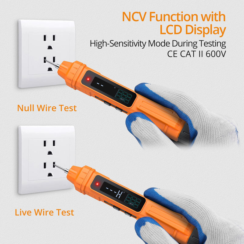 [Australia - AusPower] - Neoteck Electrical Detection Pro Kit: LCD Voltage Tester & 2-in-1 Multimeter Pen with Adjustable Sensitivity, 6000 Counts, Wire Breakpoint Finder 