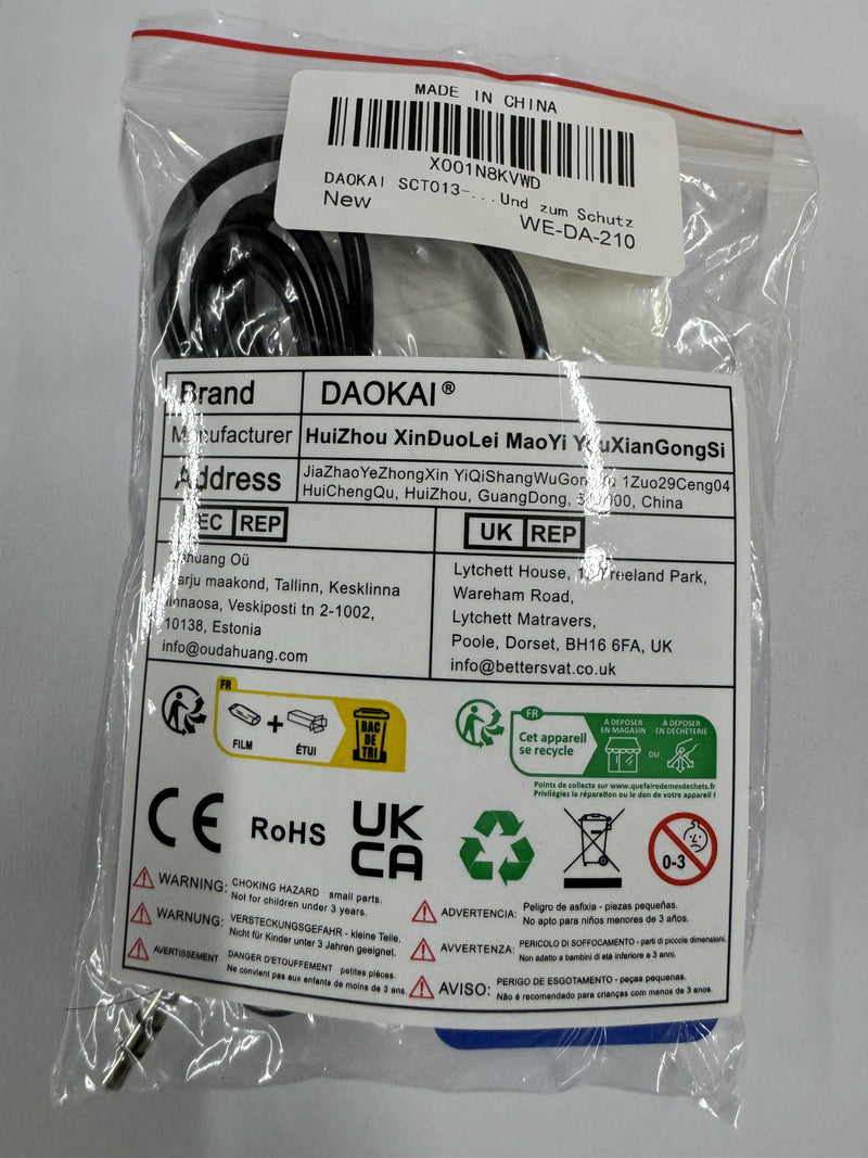 [Australia - AusPower] - 100A Non-invasive Sensor SCT-013-000 Split Core AC Current Transformer Two Output Formats Line Length 1.5m with Resistor, for Current Measurement 