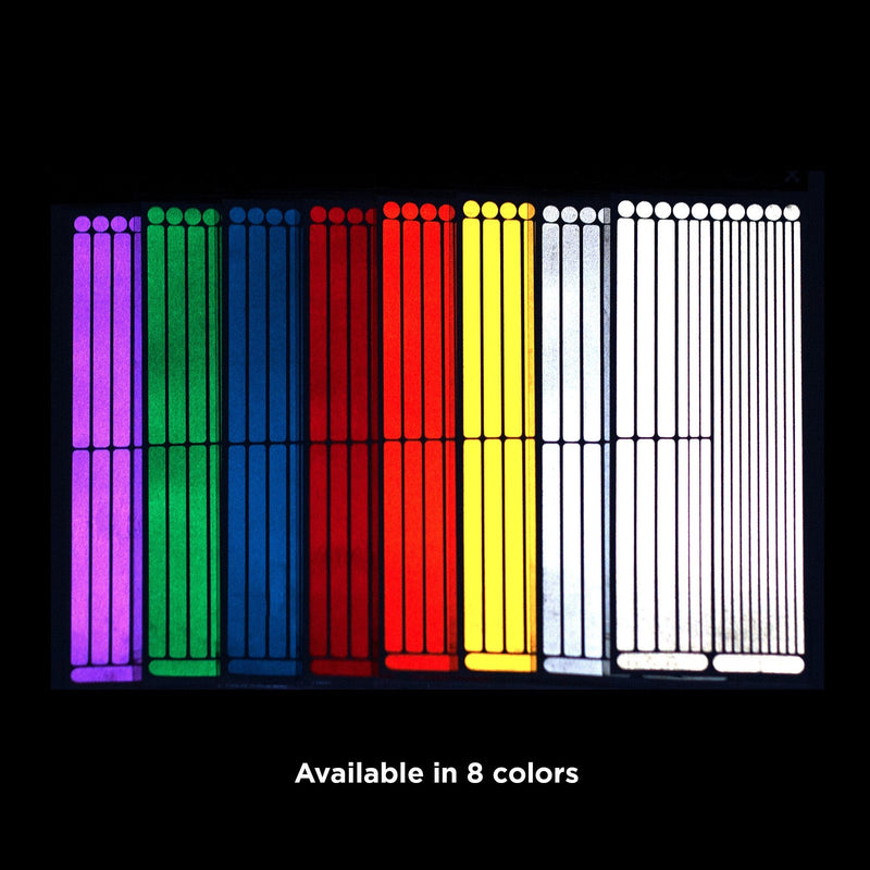 RydeSafe Reflective Decals Multi Stripes Kit Jumbo Black