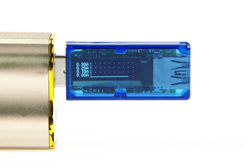 [Australia - AusPower] - USB Digital Power Meter Tester USB 3.0 Integrated Measuring Instrument Voltage 4-24.00V & Current 0-3A & Temperature & Capacity & Energy One Screen Display　Whtie 