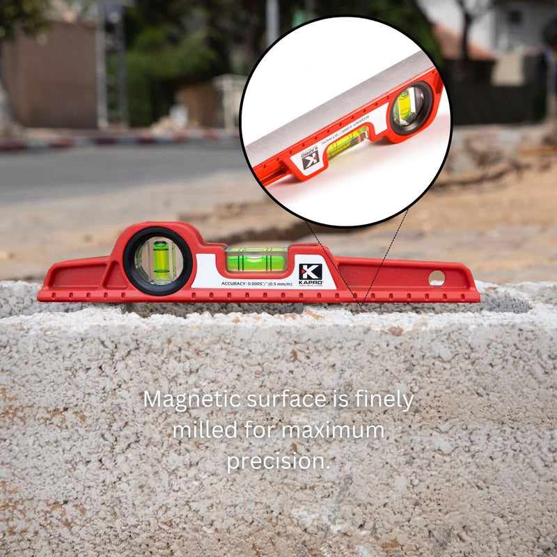 [Australia - AusPower] - Kapro - 724 Value Cast Toolbox Level - Magnetic - Features Hand Calibrated Horizontal and Vertical Shock-Proof Vials - Lightweight & Compact - VPA Certified - Aluminum - 10 Inch Value Cast - Magnetic 