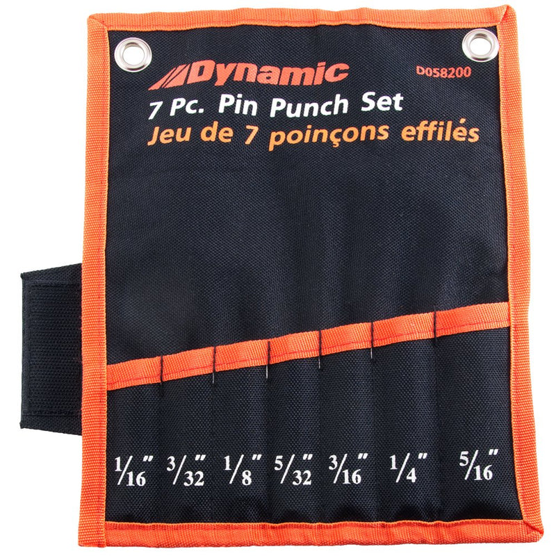 Dynamic Tools D058200 Pin Punch Set (7 Piece), 1/16" to 5/16"