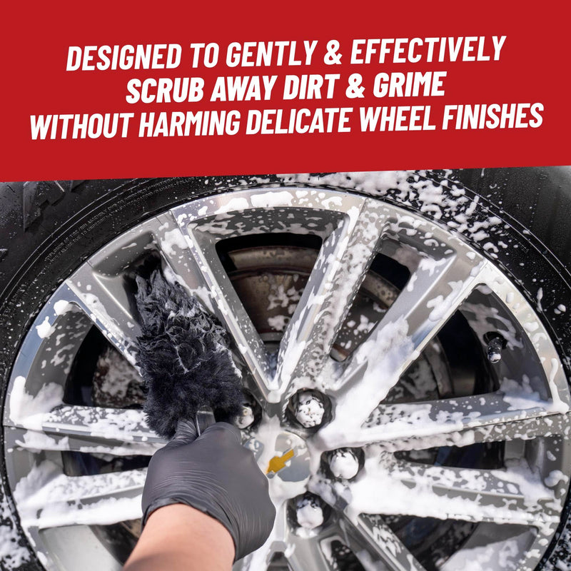 [Australia - AusPower] - Chemical Guys Gerbil Wheel and Rim Brush, Safe for Exhaust, Tires, Rims, Engine Bays, & More, 2 Pack 