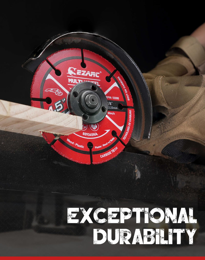 [Australia - AusPower] - EZARC 3 Inch Cut Off Wheels, Carbide Cutting Disc, Angle Grinder Cutting Wheel for Wood, Wood with Nails, Laminate, Plastic, Plaster, 2 Pack 