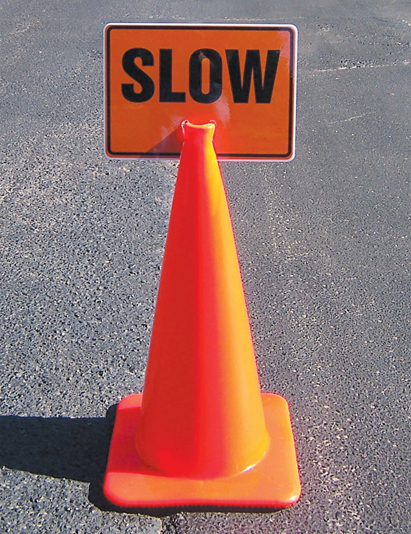 AccuformNMC "Men Working" Traffic Cone Top, Combine With Orange Cones to Create a Warning Sign, 10" x 14" Plastic Cone Sign, Made in the USA, FBC754 Men Working