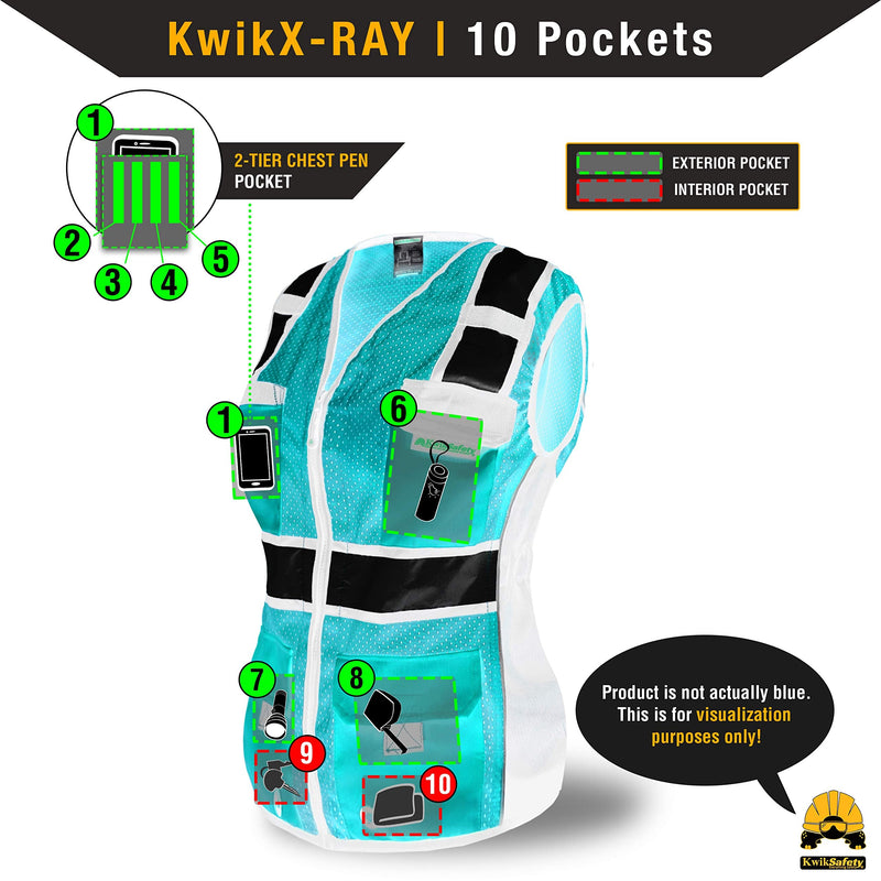 KwikSafety - Charlotte, NC - RoadBOSS Economy & Premium Safety Vest for Women [SNUG-FIT] Class 2 ANSI Tested OSHA 1 Pack Medium Yellow