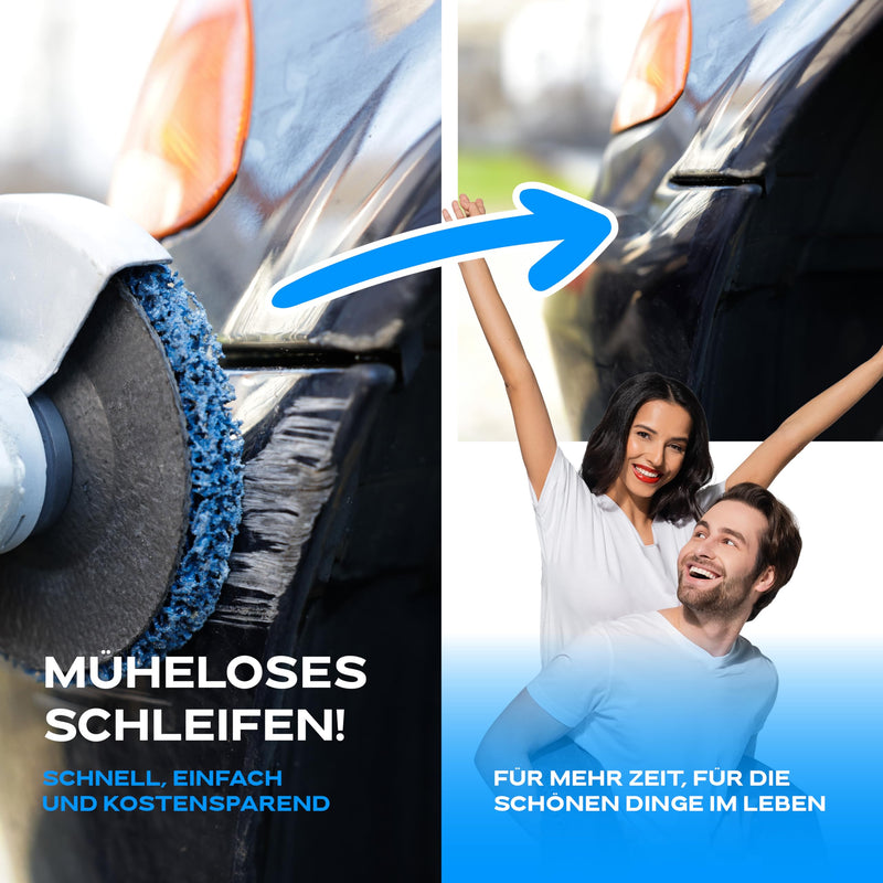 [Australia - AusPower] - MeyMel Pack of 5 Premium CSD Discs 125 mm 3 x Coarse & 2 x Medium | High Performance & Shatterproof Cleaning Disc | For Angle Grinder 125 mm | Rust Remover for Flex | Wood Metal Stone Concrete 60 Coarse (high density), medium (medium density) 