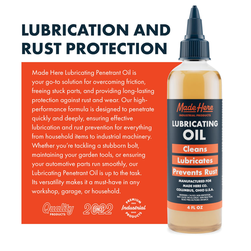 [Australia - AusPower] - Multi-use Lubricating Penetrant Oil - High-Performance, Rust Prevention, Non-Toxic Formula, 4oz - Ideal for Home, Automotive, and Industrial Use Multipurpose Oil 4 Oz (Pack of 1) 