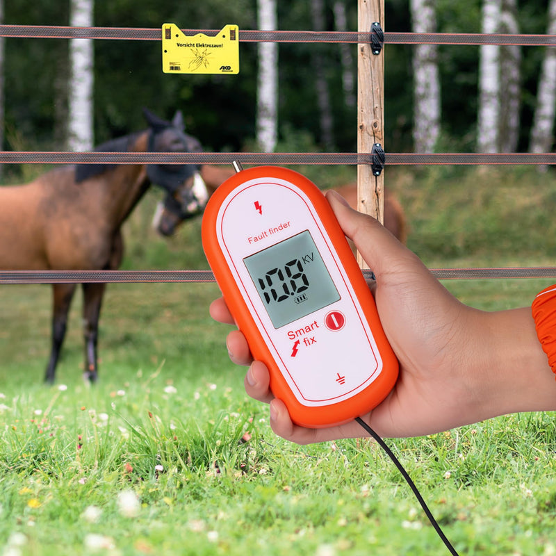 [Australia - AusPower] - Electric Fence Voltage Tester, 15KV Digital Electric Fence Voltage Tester, Digital Display High Voltage 200-15000V Gardening Tools Orange 