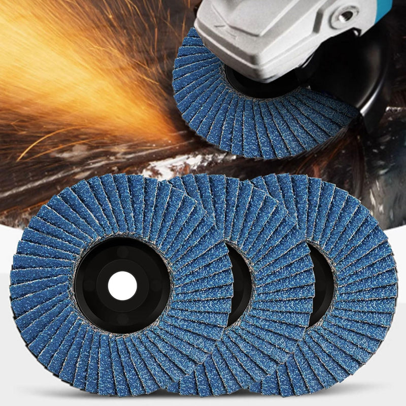 Alrens Pack of 12 Flap Discs, Flap Discs, Sanding Discs, Sanding Mop Disc, 75 mm x 10 mm, Grit 40/60/80/120 Mixing Set, Sanding Mop Discs Flap Disc for 3 Inch Angle Grinder