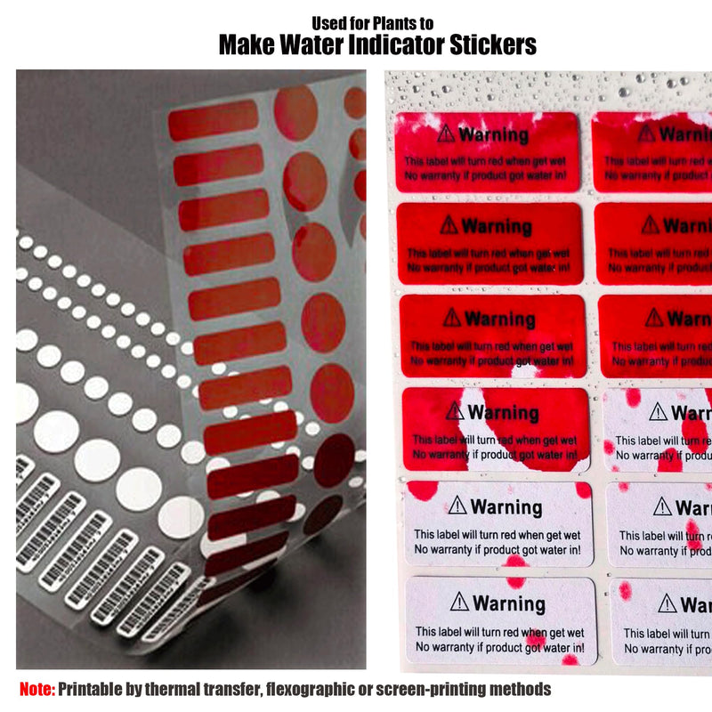 [Australia - AusPower] - – 1 Roll 2” x 10 Yards White Water Contact Indicator Tape for Warranty Void Instruction in Electronics Repair (6 Mil Thick Printable, Turn Red When Contact Water, Model: 0201) 