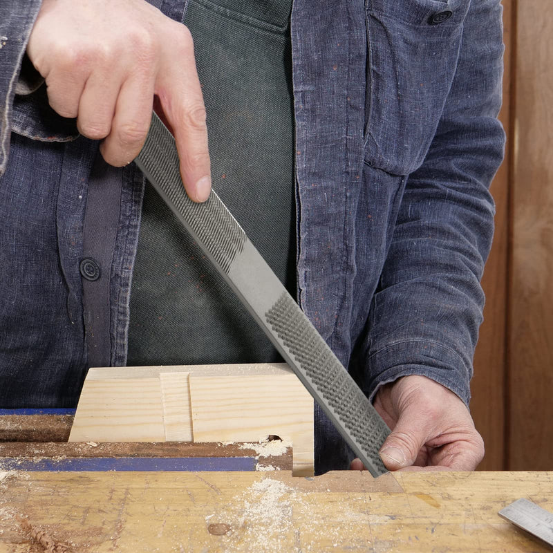 [Australia - AusPower] - Litoexpe 2 Pack 8 Inch 4 Way Premium Grade High Carbon Hand File, Round Rasp, Half Round Flat, Needle Files for Sharping Wood and Metal Tools 