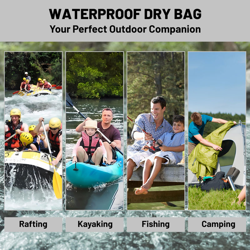 Waterproof Dry Bag,Roll Top Nautical Coastal Ocean Beach Seashell Starfish Waterproof Backpack 5L/10L/20L Floating Lightweight Bags for Kayaking, Boating, Swimming Camping with Waterproof Phone Case Beach Starfish 10L