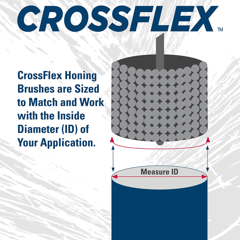 [Australia - AusPower] - Weiler 34108 Crossflex Standard Duty Bore Brush 3/16 Diameter 180SC Grit 0.1857" 180 Grit 