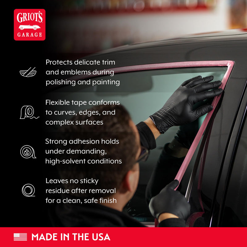 Griot's Garage Precision Masking Tape for Auto Detailing, Car Painting and Polishing, Flexible, Solvent and Water-Resistant, Residue-Free, 3/4" Wide, 50m Long, 82018 3/4"