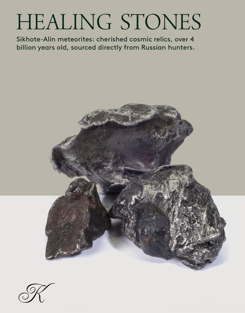 KALIFANO Sikhote-Alin Meteorite Bundle (3 Pieces) - Authentic Rough Iron Meteorite from Siberia - Rare Specimen with Information Card and COA Included (Family Owned and Operated)