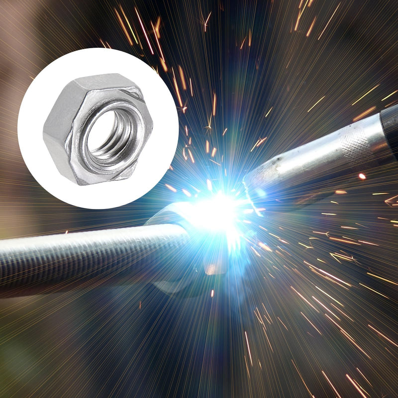 [Australia - AusPower] - METALLIXITY Hex Weld Nuts Steel (5/16-18Thread Size) 20Pcs, Carbon Steel Hexagonal Nuts - for Machinery Industry, Home Furniture Repair 5/16-18 20 