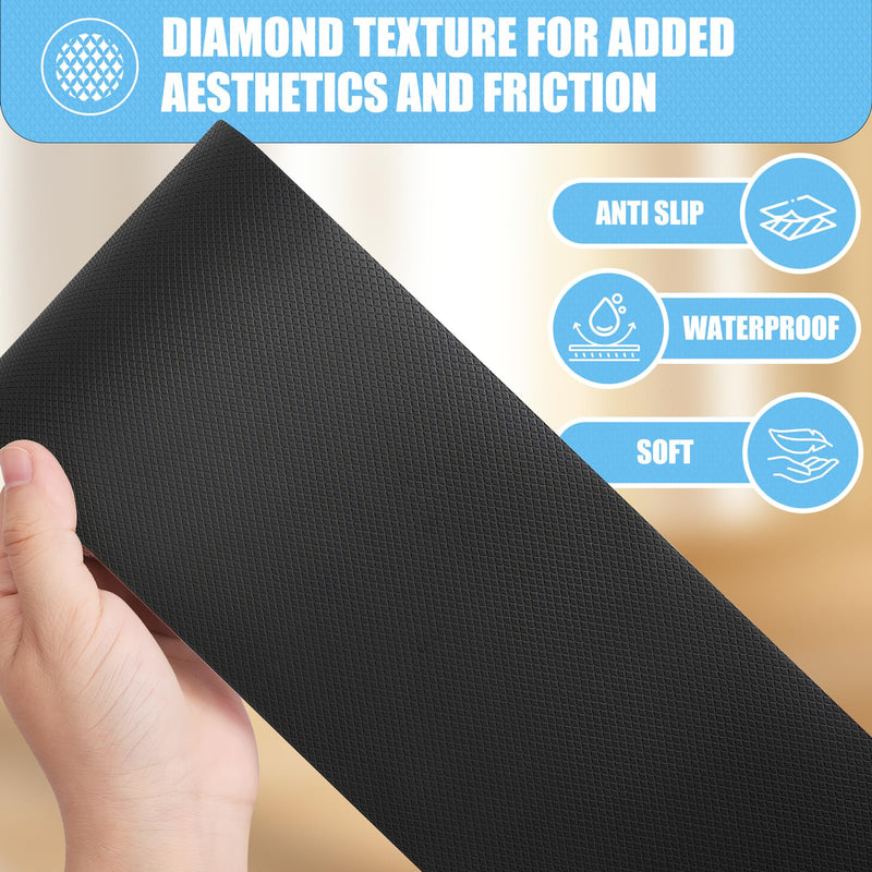 Rubber Grip Tape Non Slip, Self-Adhesive Rubber Tape, High-Friction Texture for Enhanced Safety and Comfort on Handles or Contact Surfaces, Waterproof and Durable (2 in x 10 Ft, Black) 2 In x 10 Ft