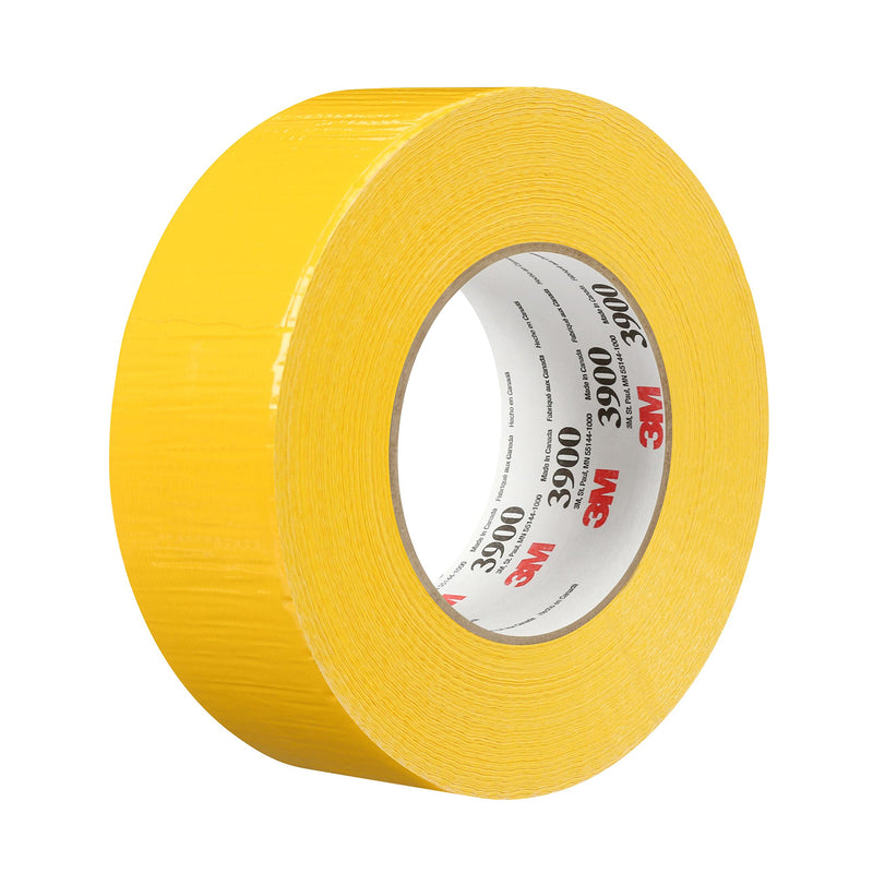 3M Multi-Purpose Duct Tape 3900, Yellow Color, General Purpose, Rubber Adhesive, Water Resistant, 48 mm x 54.8 m, 7.6 mil, 1 Roll 2 Inches Width x 60 Yards Length
