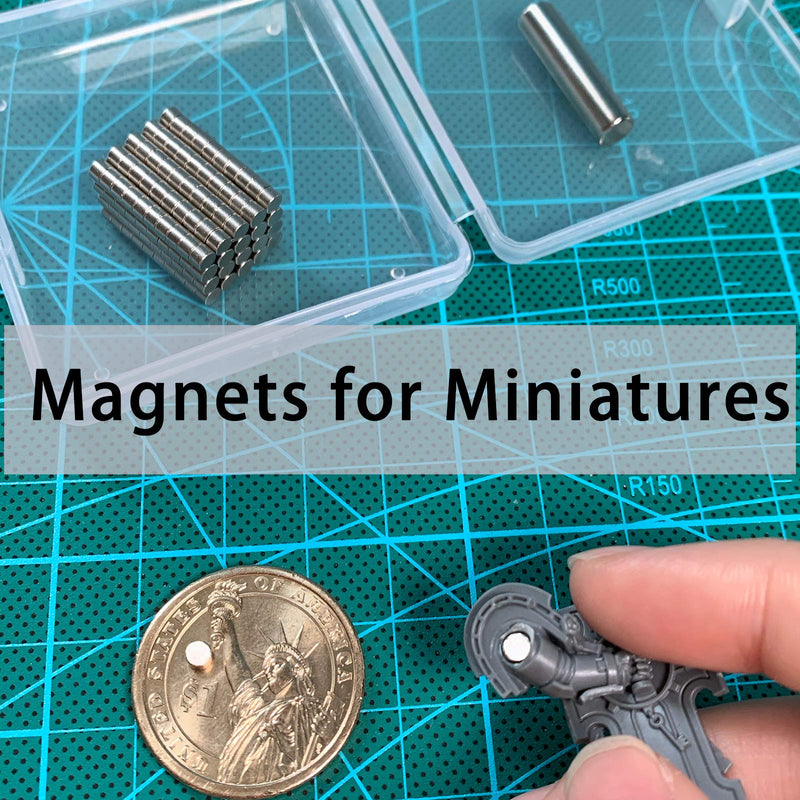 [Australia - AusPower] - 200pcs 3mmx2mm Tiny Magnets - Mini Magnets Small Round Magnets for Crafts - Little Magnets for Miniatures Small Models - Come with a Storage Case 3x2mm 200pcs 
