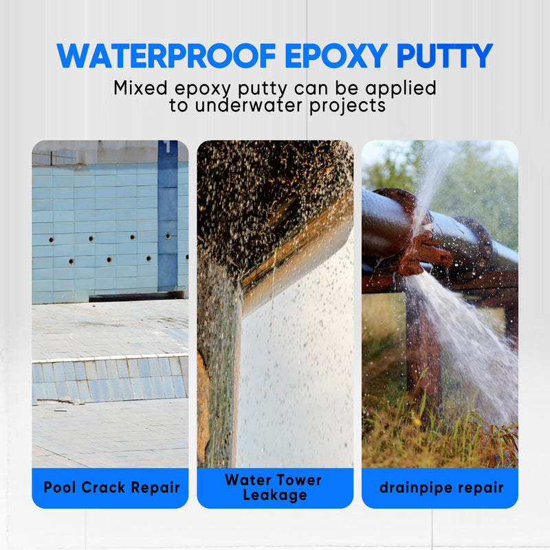 [Australia - AusPower] - Epoxy Putty Stick, 2 part epoxy quick repair adhesive for hard and fast repairs on pools, heaters, bonds to metal, plastic, wood, glass, ceramic crack fillers,Waterproof, black(120, Grams) 120 Grams 