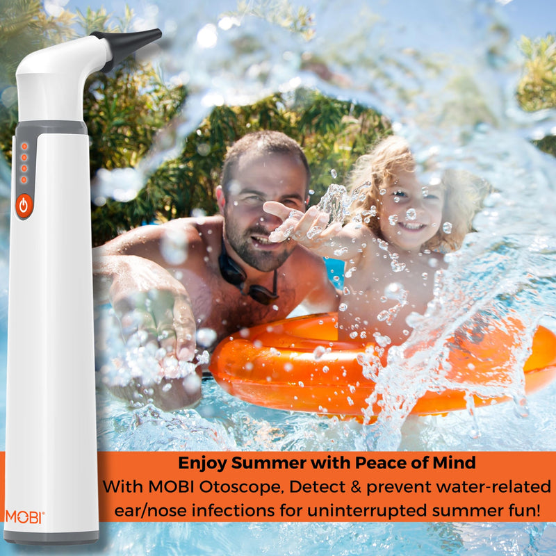 [Australia - AusPower] - MOBI Connect Wi-Fi Otoscope for Ears, Nose & Throat - 1080P HD Lens, Multi-Axis Gyroscope, 6 LED Lights, 90+ Min Use, 3 Ear Speculum, Suitable for Adults & Children 