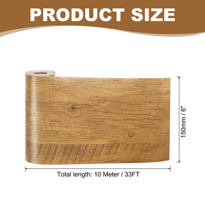 PATIKIL Self Adhesive Wood Grain Repair Tape 33'x 6", Multi-Use Realistic Wood Grain Repair Patch for Furniture Floor Door Table Chair Windows Handicraft DIY, Grain
