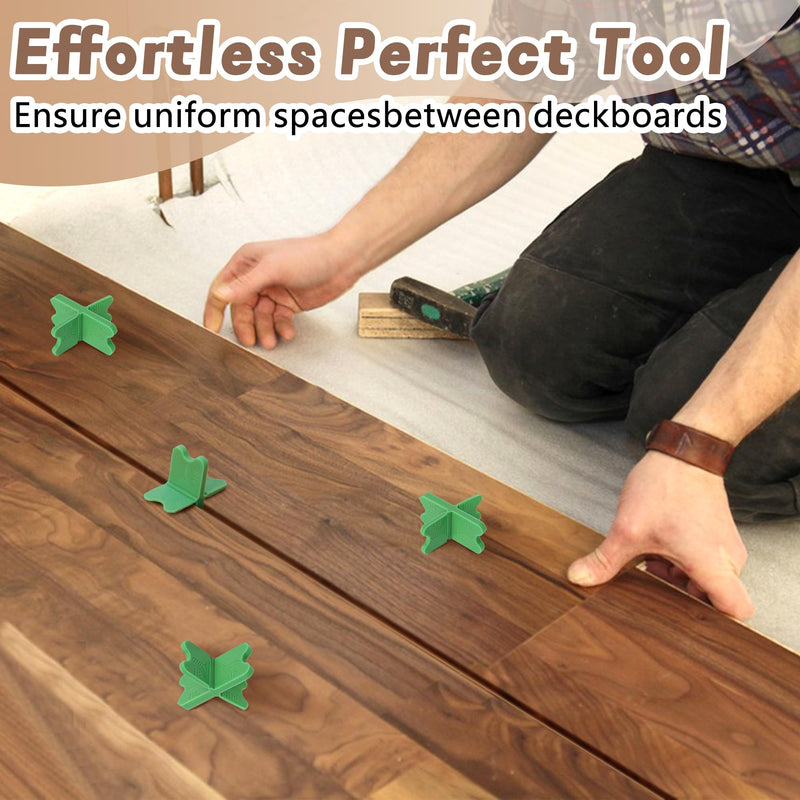 [Australia - AusPower] - 8 Pcs ABS Deck Spacer Tool,4 Thicknesses Deck Board Spacers(1/16", 1/8", 3/16", 1/4"),Green Deck Spacers Assorted for Pressure Treated Composite Decking Green-8 