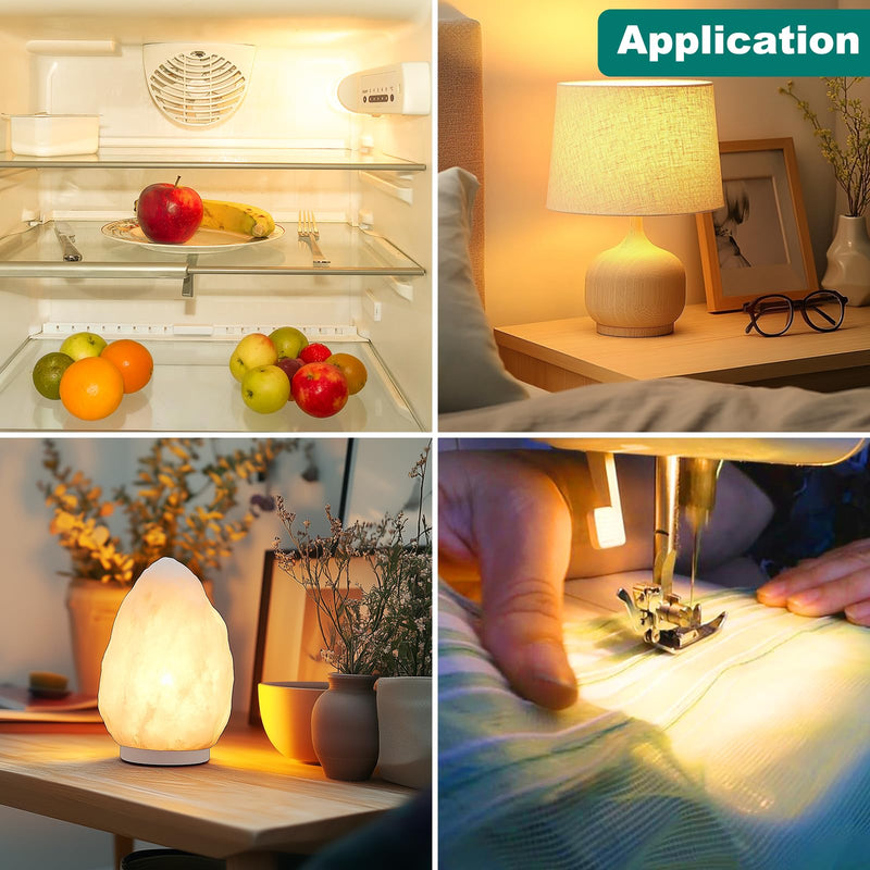 DiCuno Fridge Lamp E14 LED 3W Warm White 2700K Replaces 30W Pack of 2 | E14 LED Lamp 270 lm, CRI 82, 360° Beam Angle, Non-Dimmable, 230 V AC, for Refrigerator, Extractor, Sewing Machine, Salt Lamp