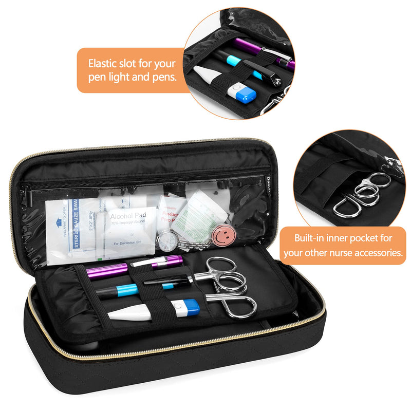[Australia - AusPower] - Damero Protective Stethoscope Case with Divider, Utility Tote and Nurse Bag with Zip-Top Closure and Side Fasten Snaps 