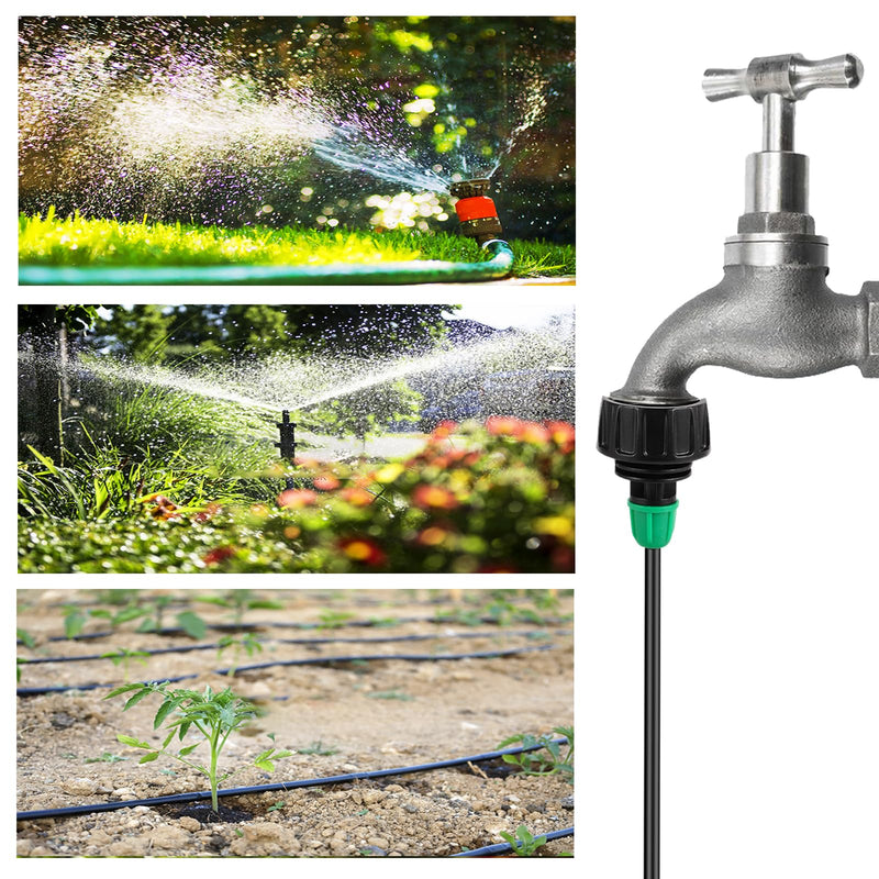[Australia - AusPower] - Garden Hose Adapter 3/4 to 1/4 Inch Drip Irrigation Tubing Connectors Lock Barbed design 3/4 US Standard GHT Thread 5 Pack(3/4" to 1/4" Pipe Connector) 3/4" to 1/4" Pipe Connector 