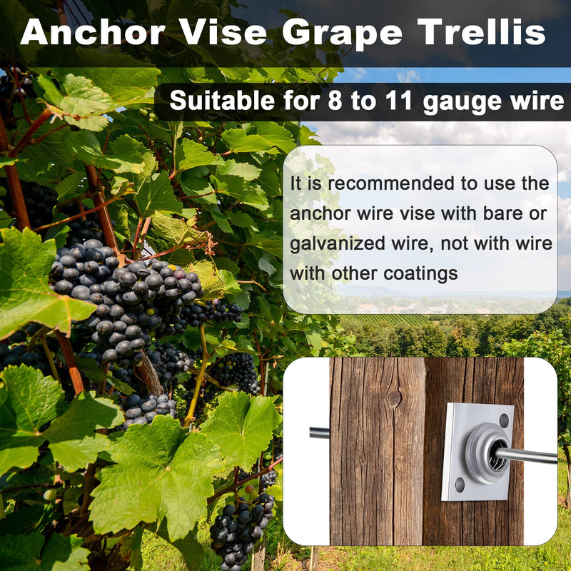 [Australia - AusPower] - 20 Pieces Anchor Wire Vise Anchor Vise Grape Trellis Anchor Vise for Tightening 8~11 Gauge Wire to Build Trellises, Vineyards, Fences and Arbors 20 