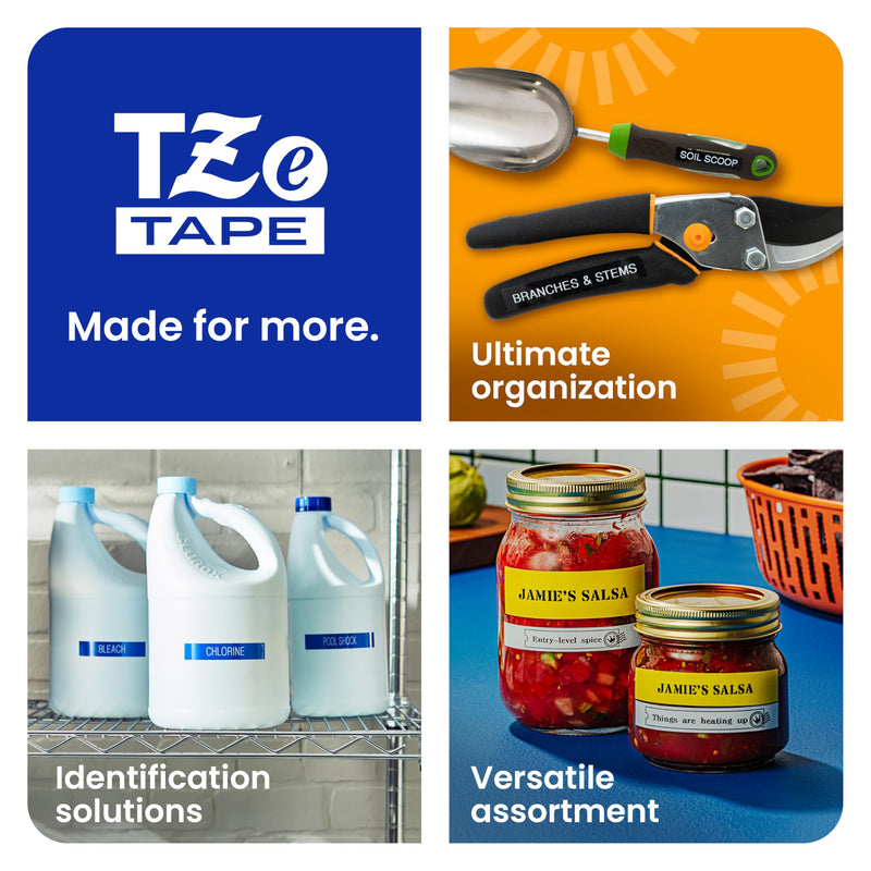 Brother Genuine TZe241~3/4" 2PK Black Print on White Label Tape. Each: 0.7 in x 26.2 ft (18 mm x 8 m) Total: 0.7 in x 52.4 ft (18 mm x 16 m) Black on White Pack of 1 Laminated Label Tape New Packaging (Pack of 2)
