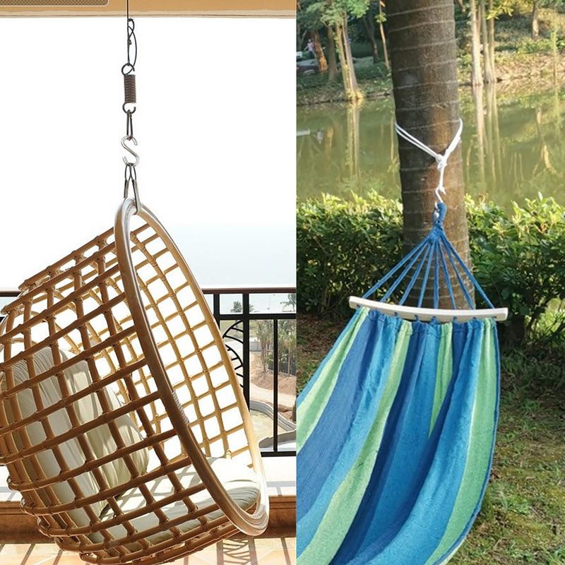 [Australia - AusPower] - 2 Pack 3.3-Inch Heavy Duty S Hooks, 304 Stainless Steel Swing Hammock Hooks, Maximum Load Capacity 557 lbs 