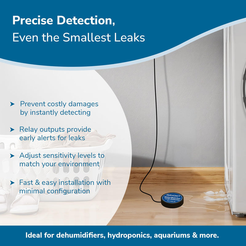 [Australia - AusPower] - Water Leak Detector Replacement Puck - Commercial Moisture Sensor Alarm System - High Amp Load Moisture Detectors for Home & Offices - Smart Water Leak Detection (Wiring Sold Separately) Puck Attachment 