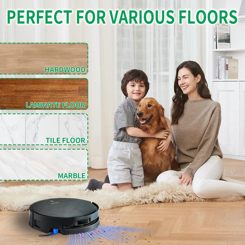 [Australia - AusPower] - Replacement Parts Compatible with Ecovacs Deebot X9 Pro Omni/X9 Pro Robot Vacuum Cleaner,Parts Include 1 Main Brush,2 Roller Mop Pads,6 Hepa Filters,8 Side Brush, 8 Dust Bags 