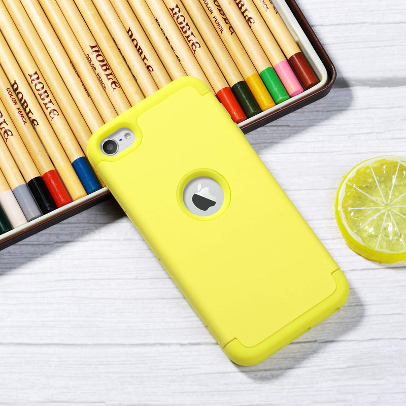 [Australia - AusPower] - ULAK iPod Touch 7 Case, iPod Touch Case 6th Generation, iPod 5 Case, Heavy Duty High Impact Shockproof Protective Cover for Apple iPod Touch 5th/6th/7th Generation (Latest Model), Yellow 
