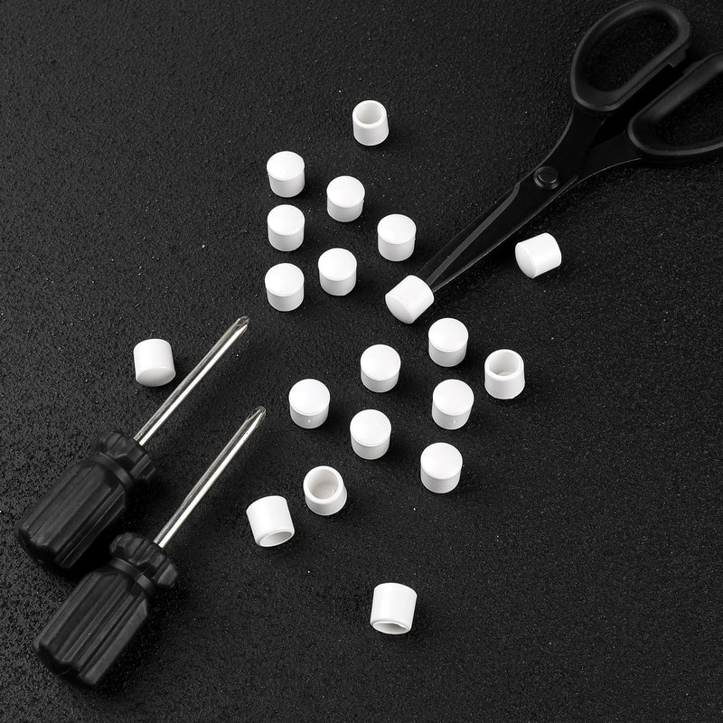[Australia - AusPower] - 20PCS 0.39 Inch Door Stoppers Rubber Tip Replacement,Door Stop Bumper Tips, Door Stop Caps for Door Wall Protection ?White? White 