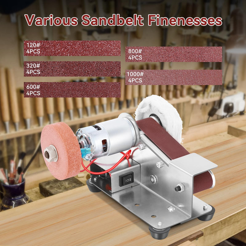 [Australia - AusPower] - Yofuly Sanding Belts 330 x 30 mm (120/320/600/800/1000 Mesh 4 Strips Each), Sanding Belt Set for Belt Sander Sander, Sander, for Sanding, Filing, Sharpening and Rust Removal (Pack of 20) 