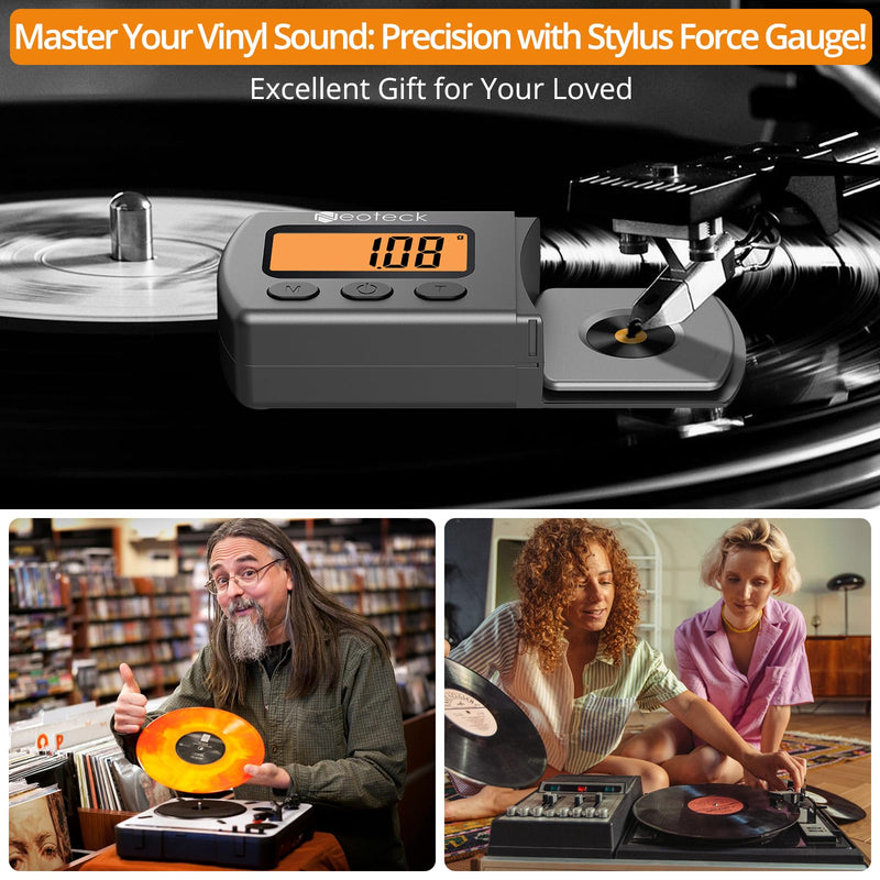 [Australia - AusPower] - Neoteck Professional Audio Calibration Kit: Turntable Stylus Force Gauge & Digital Force Gauge with LCD Backlight, Tonearm Phono Cartridge Adjustment 