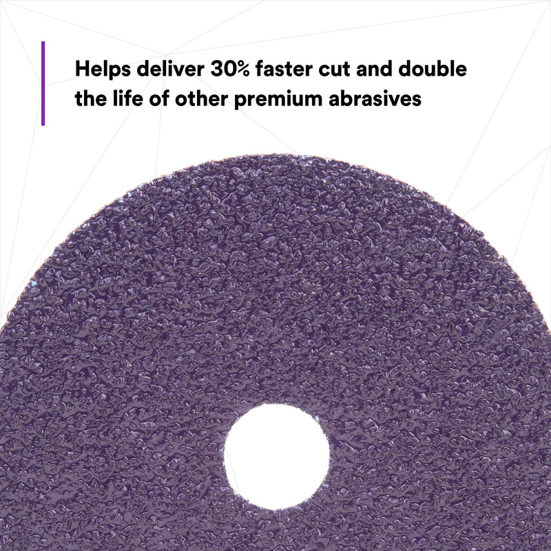 3M Cubitron II Abrasive Fibre Disc, 33415, 5 in x 7/8 in, 60+ Grit, 5 Pack, High Performance, Fast Cutting, Long Lasting