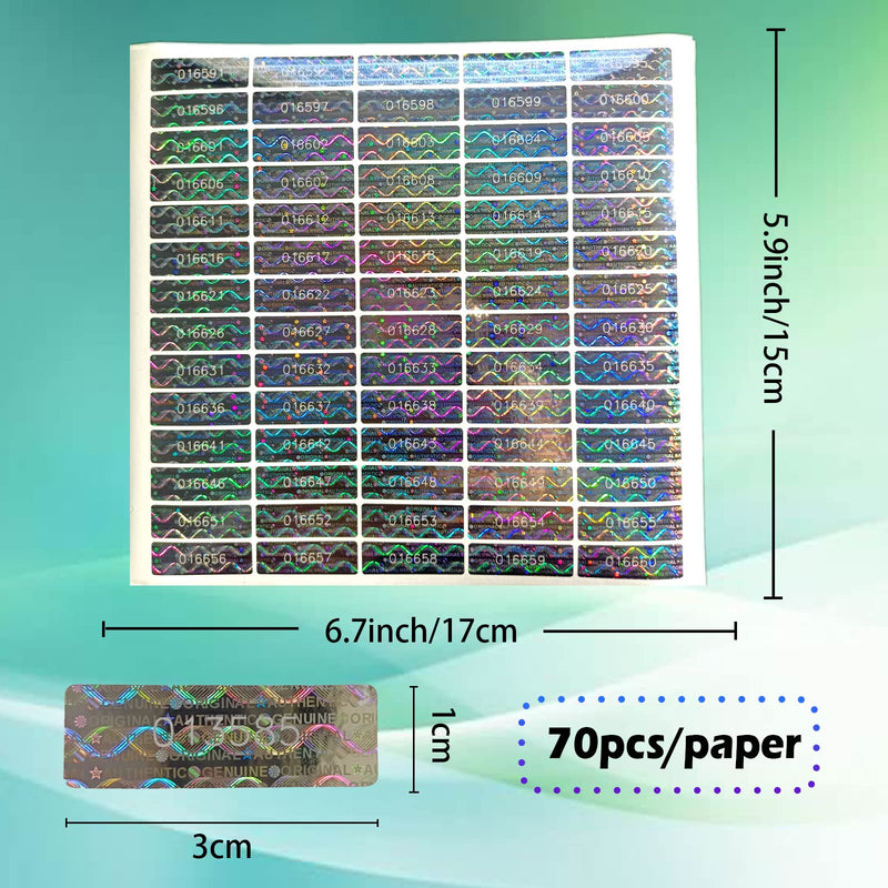 Silver Hologram Tamper Proof Stickers Warranty Void Seal Security Labels Genuine Hologram Labels with Unique Sequential Serial Numbering Tamper evident Stickers(320pcs) 1-320pcs - NewNest Australia