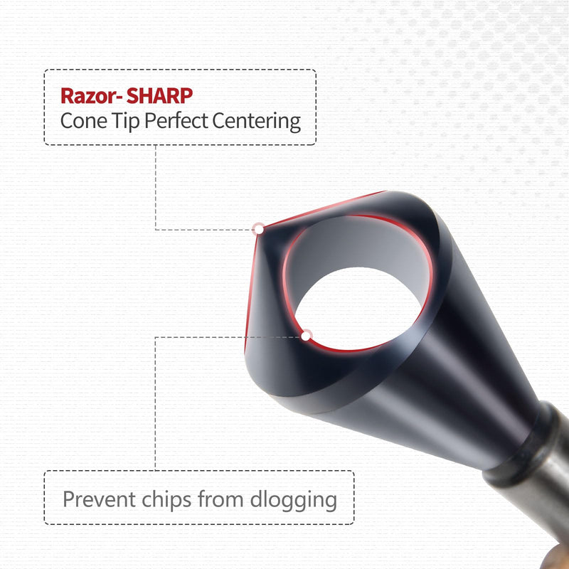 4PCS Cobalt Single-End Countersink Chamfer Tool Set - Heavy-Duty M35 90-Degree Countersink Bits for Metal, Stainless Steel, Copper, Wood, Fiberboard,SAE 1/4"-3/4", 2-5, 5-10, 10-15, 15-20MM 4PCS M35 HSS