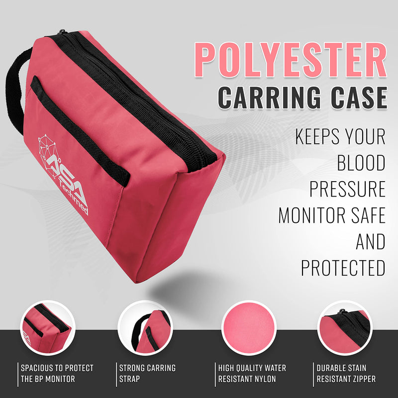 [Australia - AusPower] - ASA TECHMED Dual Head Sprague Stethoscope and Sphygmomanometer Manual Blood Pressure Cuff Set with Case, Gift for Medical Students, Doctors, Nurses, EMT and Paramedics, Pink 