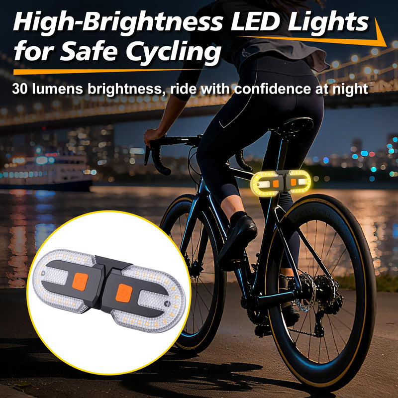 [Australia - AusPower] - Gugxiom Bike Tail Light with Turn Signals, Waterproof Bike Indicators 5 Mode, USB Rechargeable, Remote Control Split Rear Bicycle Lights for Night Riding Safety Warning 2 