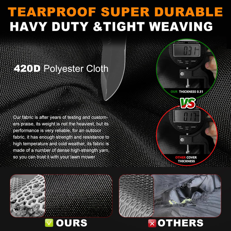 ClawsCover Adult Tricycle Cover Waterproof Outdoor,Trike Cover,Electric Tricycle Bicycle Storage Covers for Adult Bike,Durable Anti-UV 210D Polyester Fabric, with Buckle,Reflective Strip Large-78''L x 34"W x 44''H