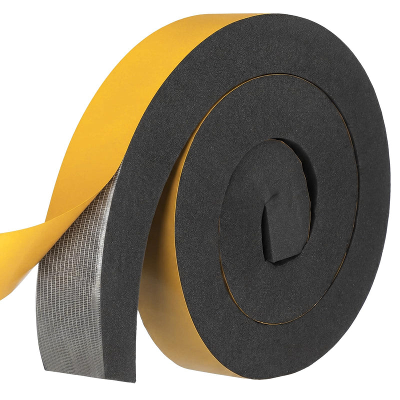 3 Inch x 2-1/4 Inch x 6.5 ft Air Conditioner Weatherproof Seal Tape Thick Wide Self-Adhesive Air Conditioner Foam Tape Seal Strip for Door Window, Black 1 3 Inch x 2-1/4 Inch x 6.5 ft