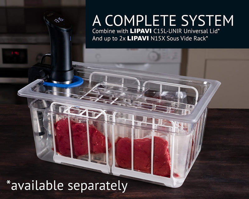 LIPAVI C15 19 Qt Sous Vide Water Bath 18 quarts - family and friends size