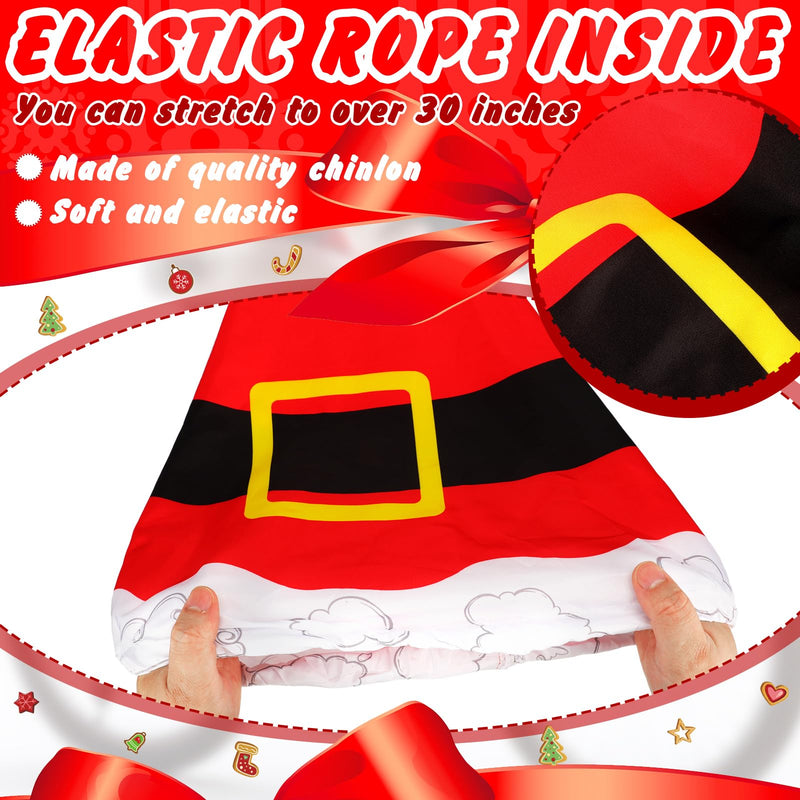 Copkim 4 Pcs Christmas Cycling Helmet Cover Rainproof Santa Claus Hat Riding Helmet Decor Fun Waterproof Windproof Rain Cover for Bike Cycling Snowboard Rides Accessories Gifts Supply Adults